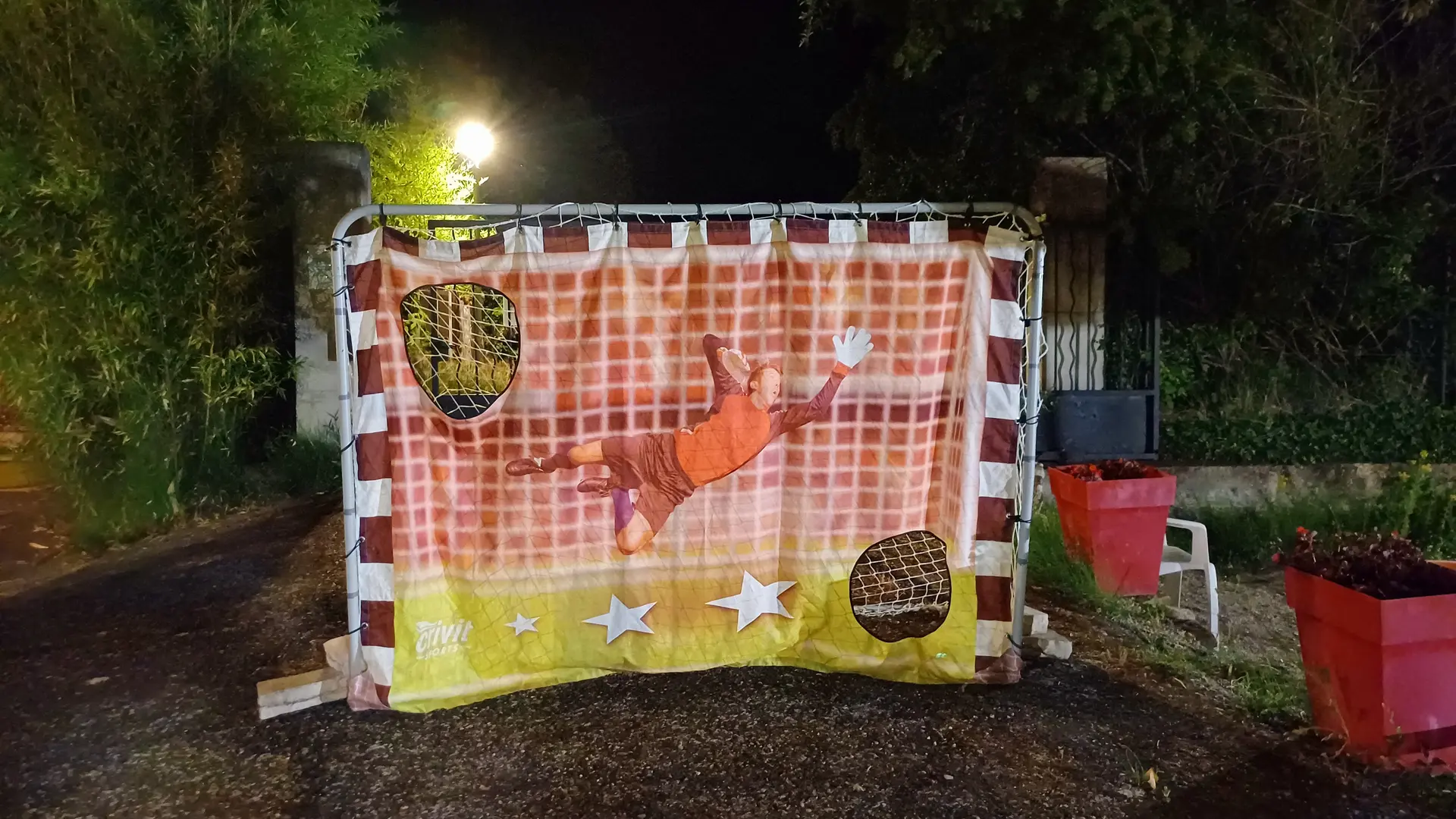 Tir aux buts by night