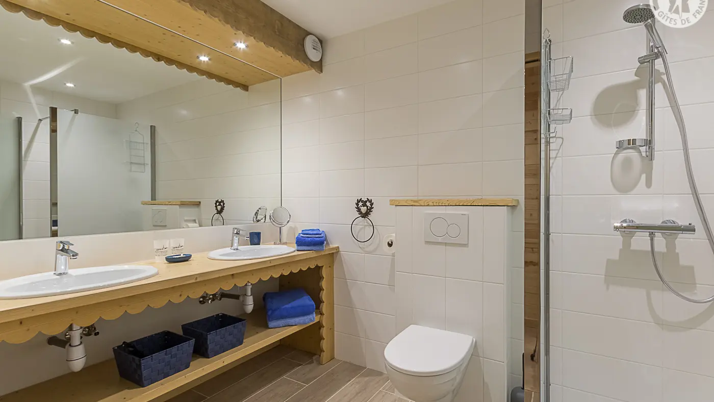 La salle de douche de la chambre Flocon