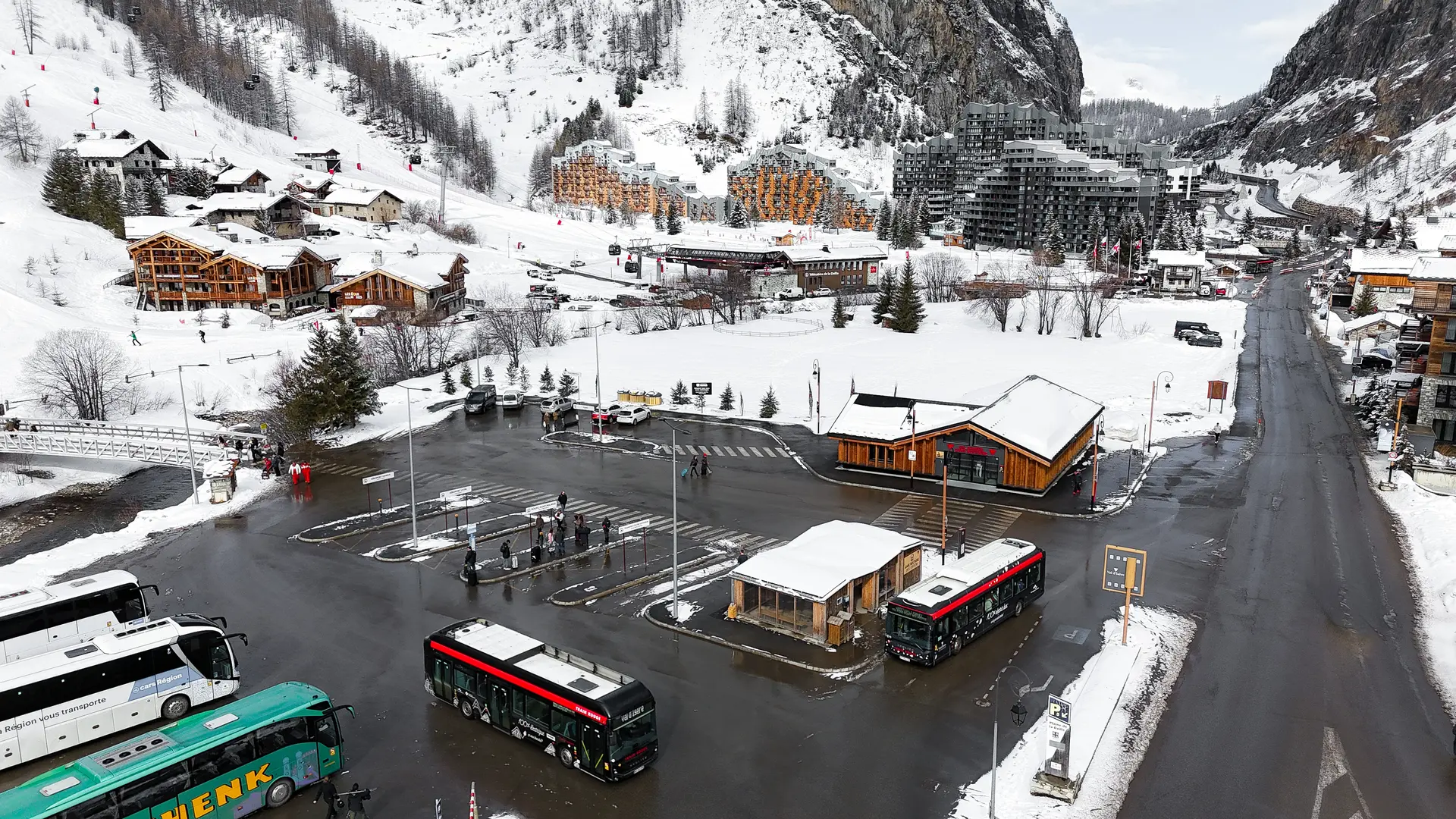 Gare routière de la Daille en hiver