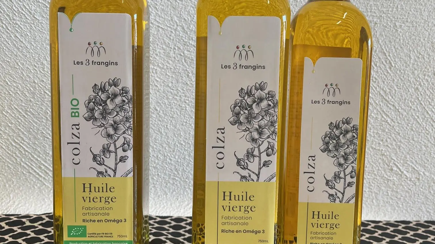 Bouteilles huile de colza