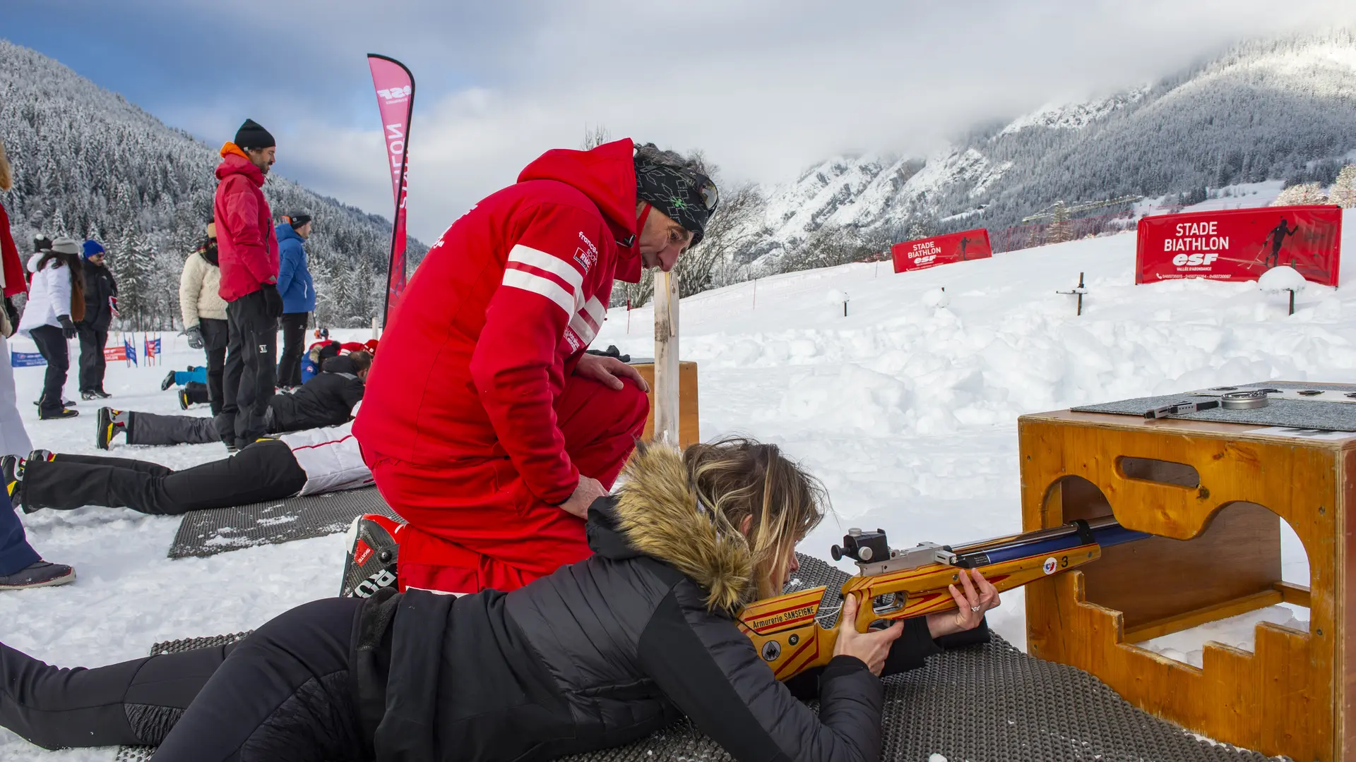 Adulte en cours biathlon