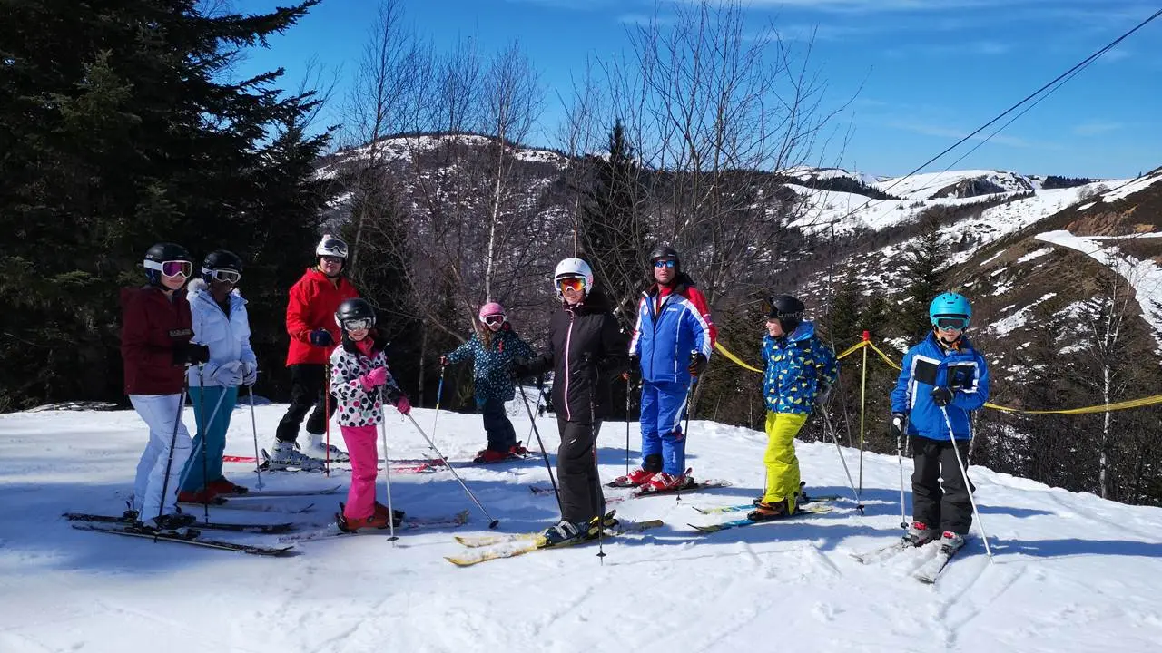 vue sur montagne en groupe