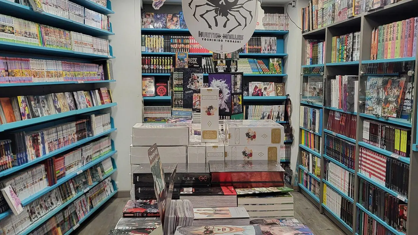 vue des produits sur des rayonnages