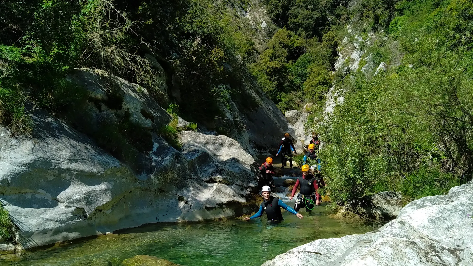 Partie zen dans le canyon du Gours du Ray