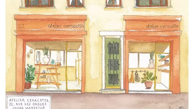 Dessin de la féçade de l'atelier