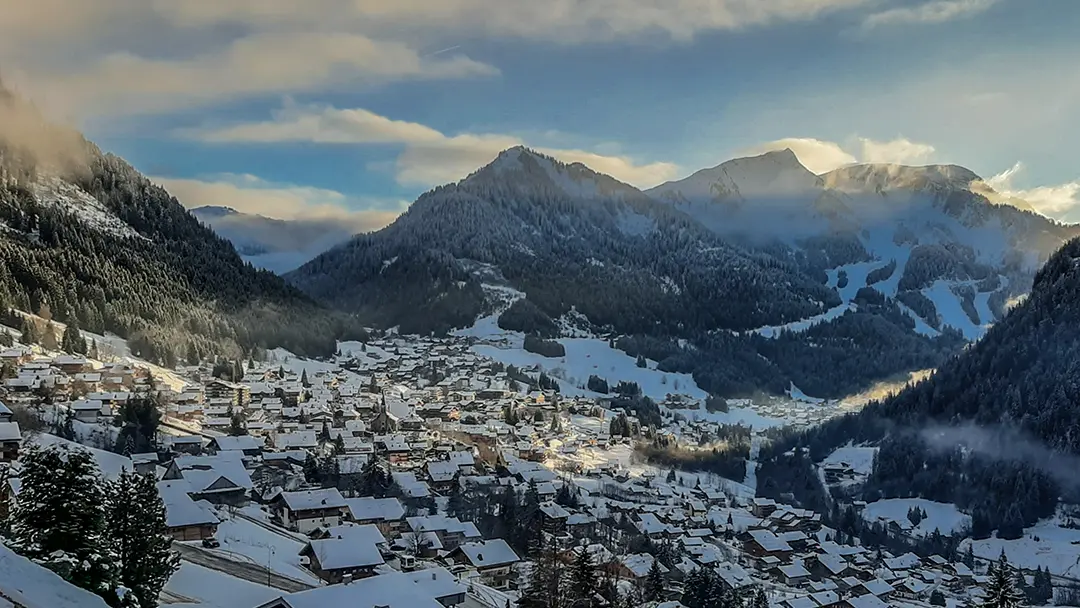 Vue village hiver