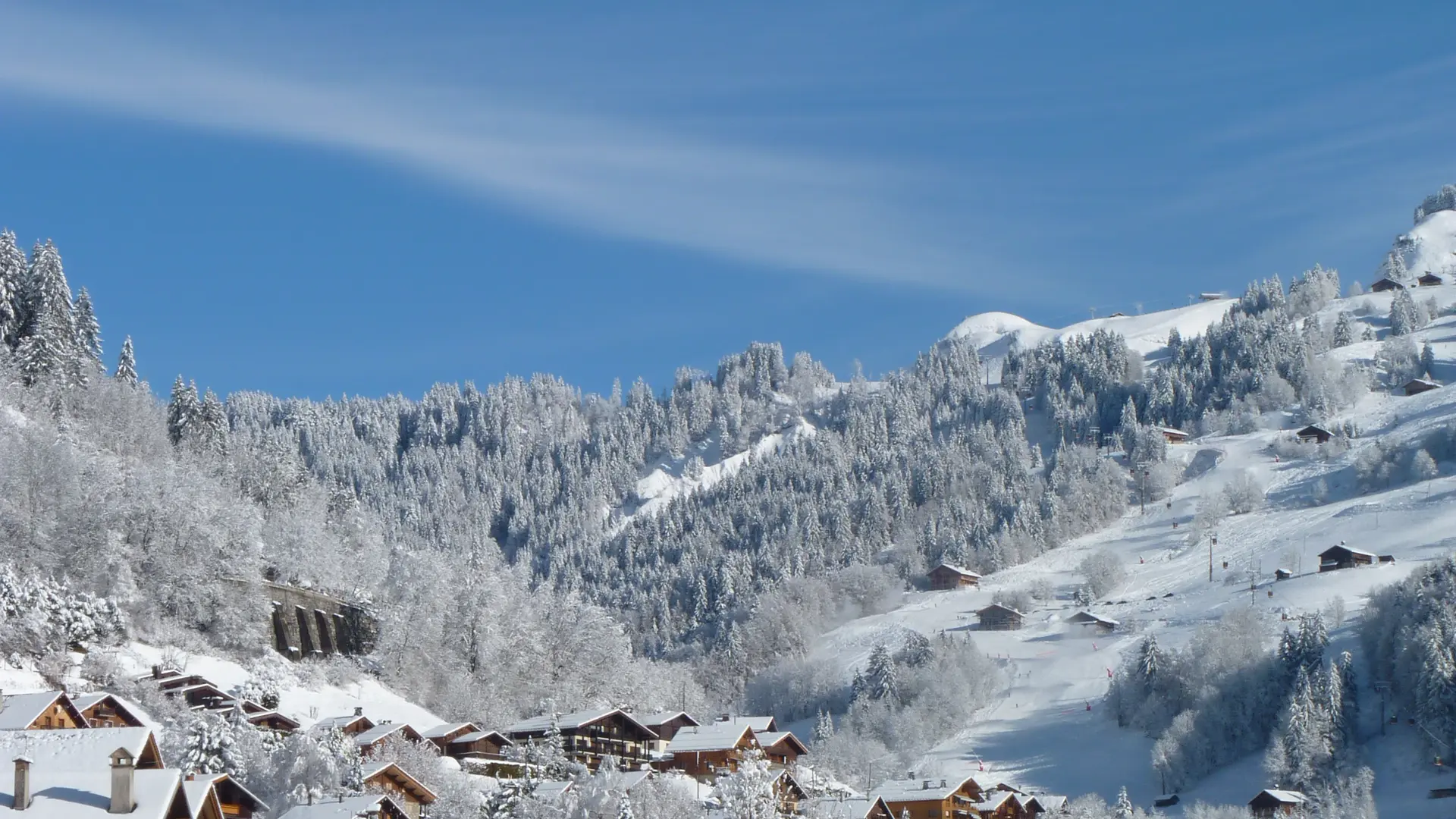 Vue depuis l'appartement hiver/View from the apartment winter-Charvet-Le Grand-Bornand