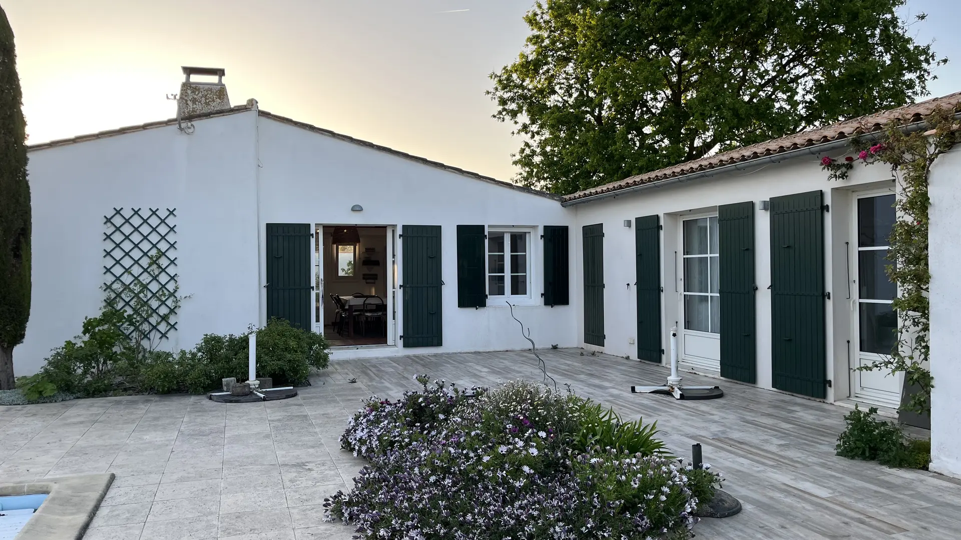 view of the house from the garden