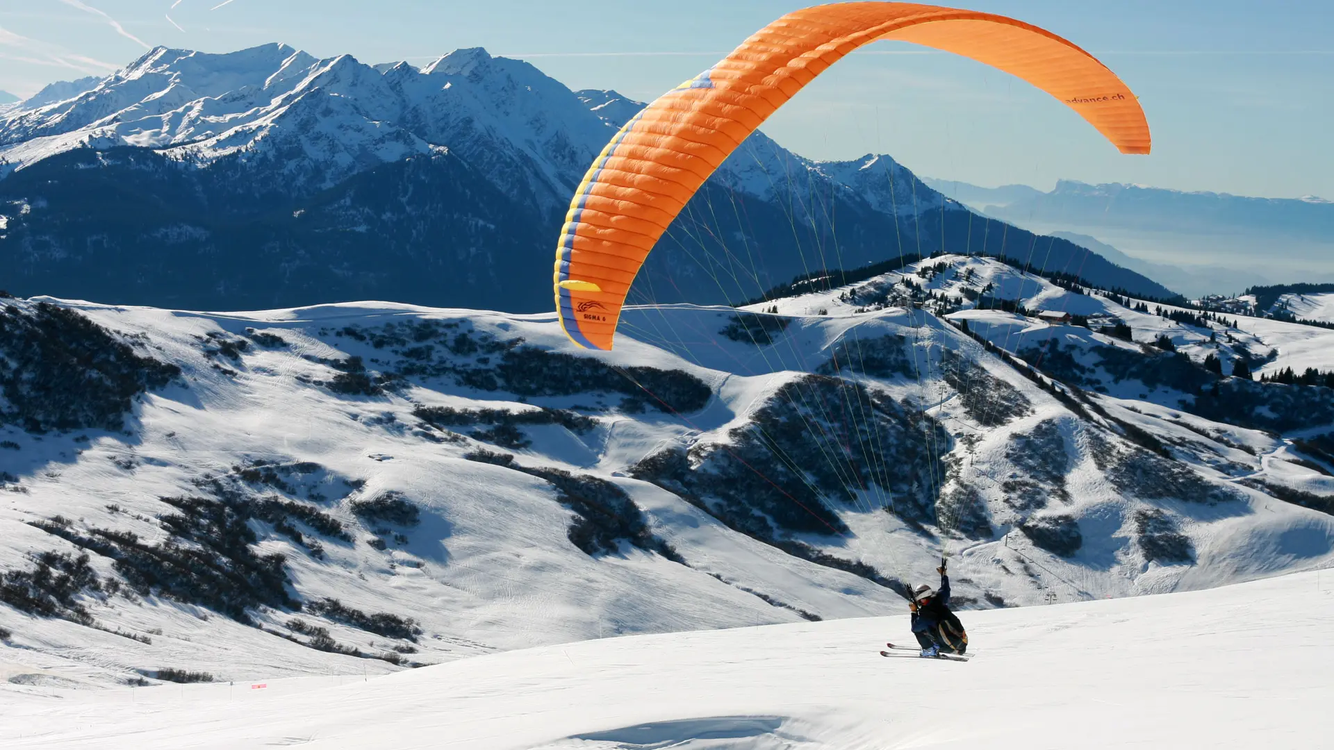 Vol hivernal en parapente biplace