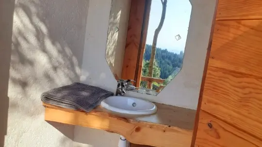 Intérieur cabane douche