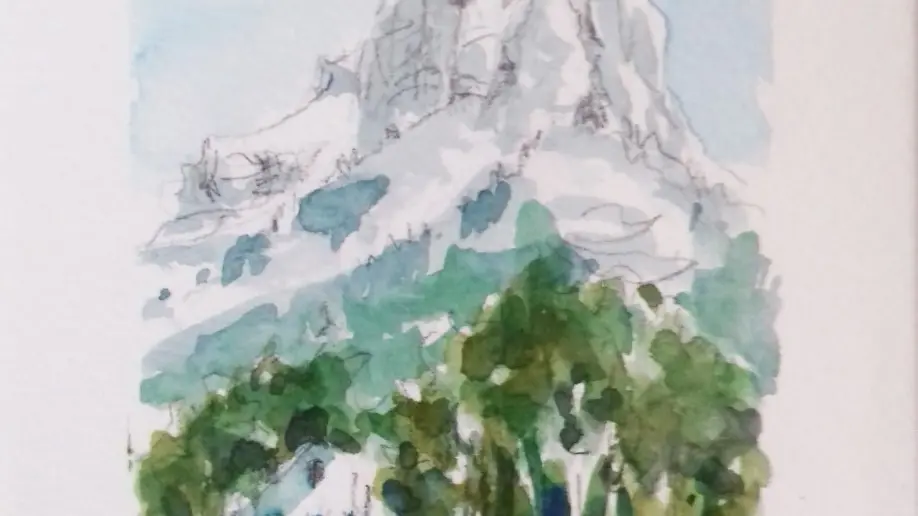 Dent de Pleuven aquarelle