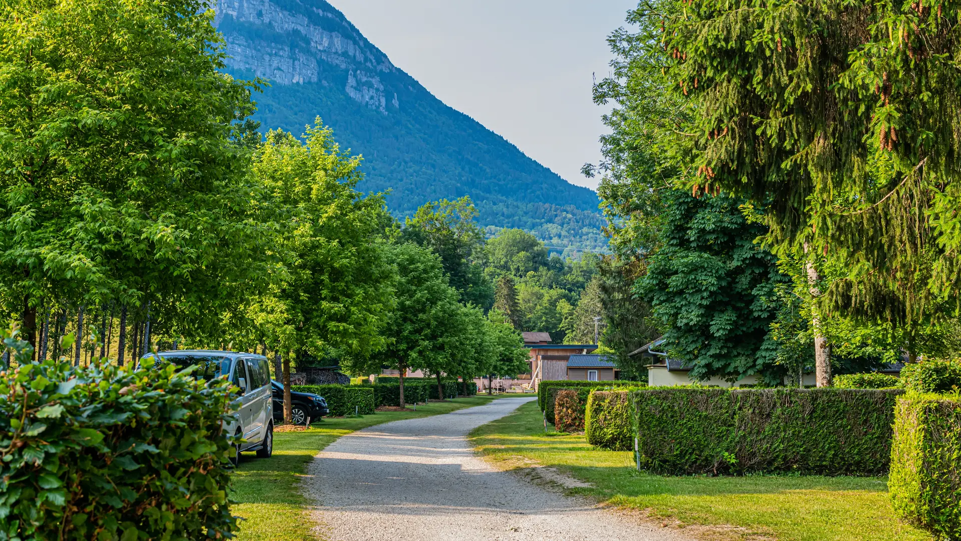 Allée principale Camping Les Peupliers