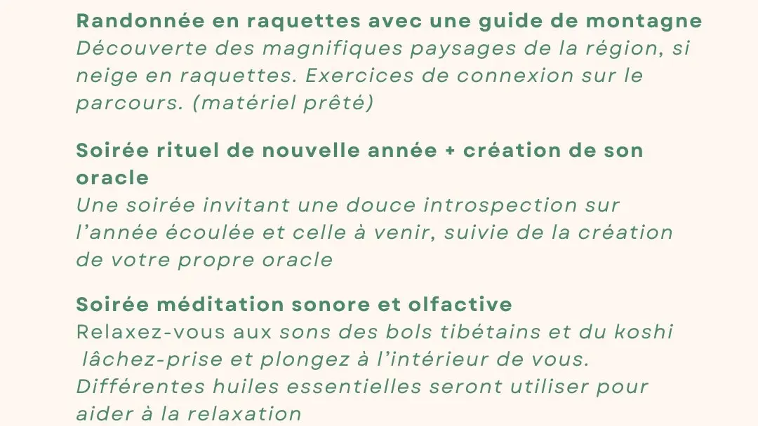 Le programme