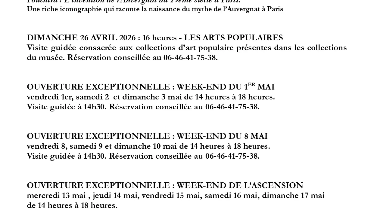 Animations du printemps 2026