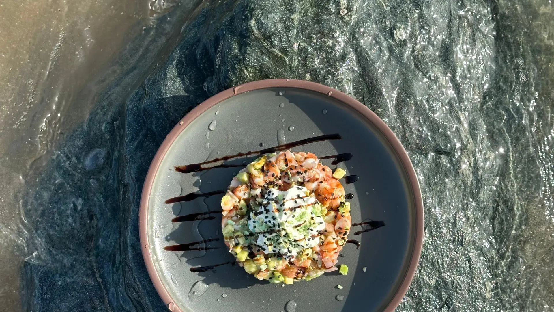 Tartare de crevettes chantilly wasabi