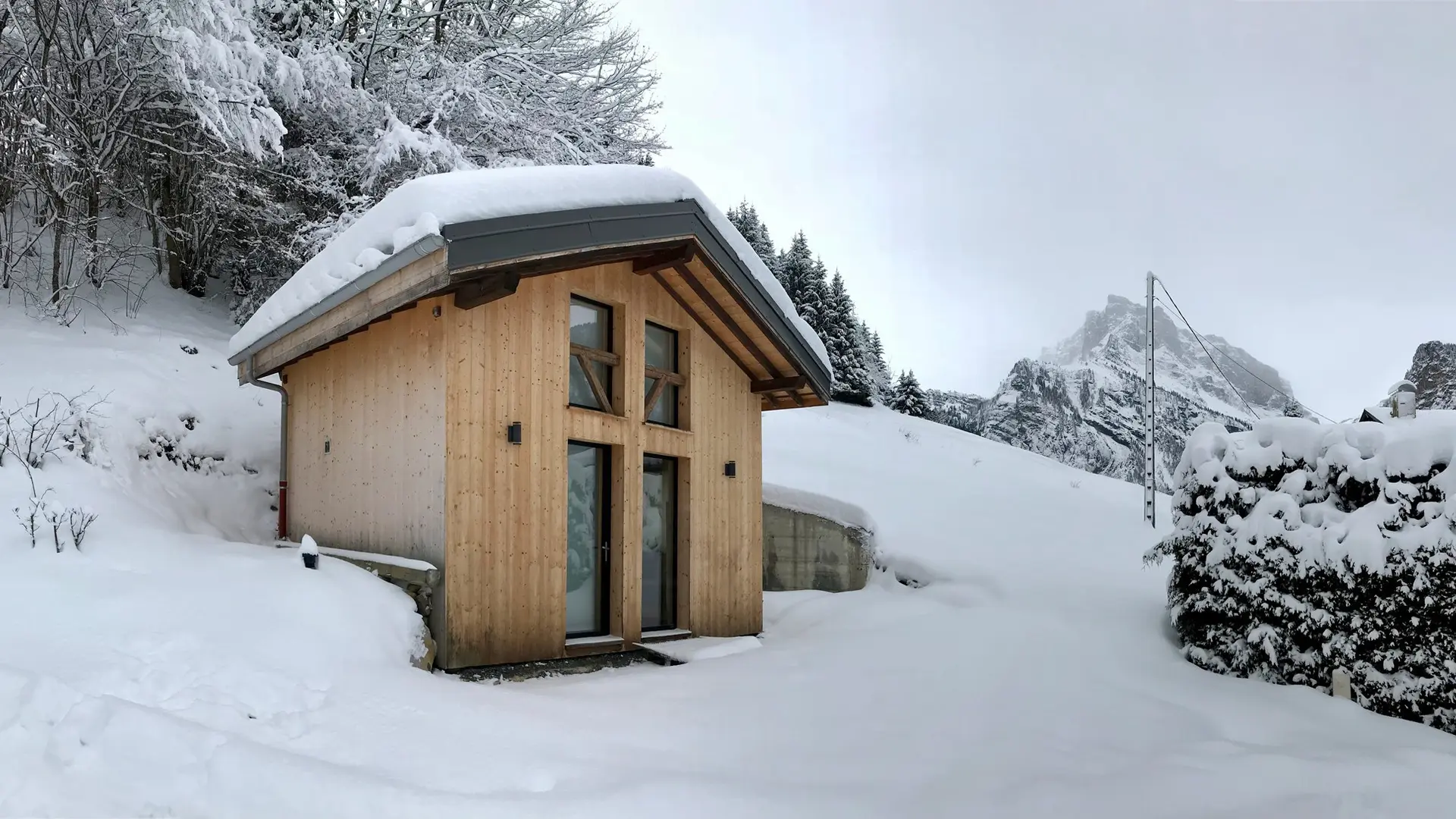 Façade ouest sou sla neige