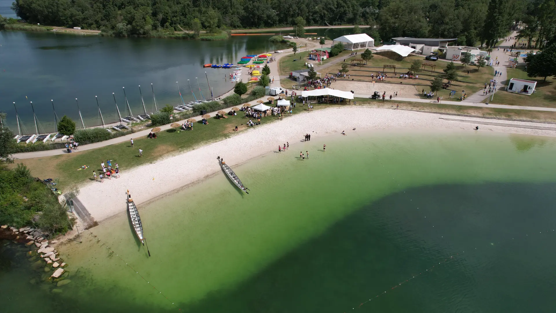 Base de loisir vue drone