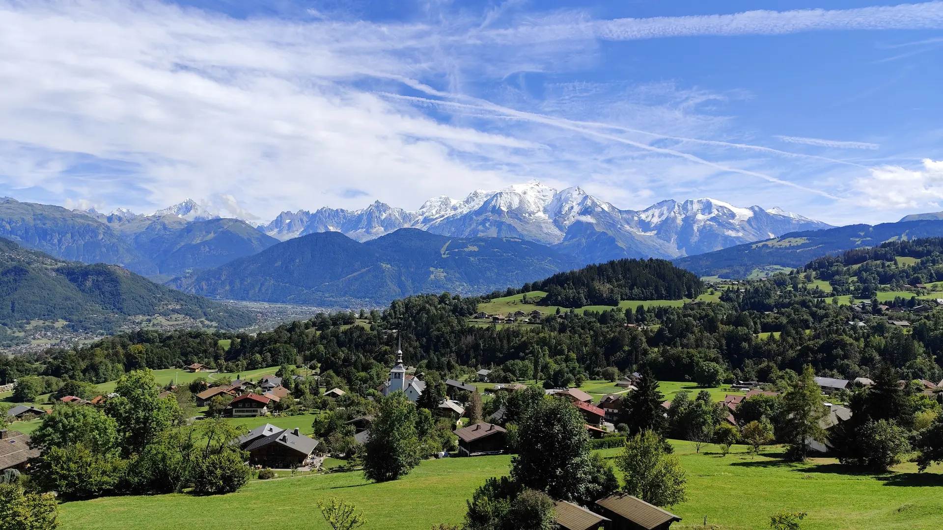 Vue sur la chaine du Mont-Blanc