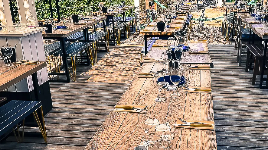 Terrasse du restaurant Juste