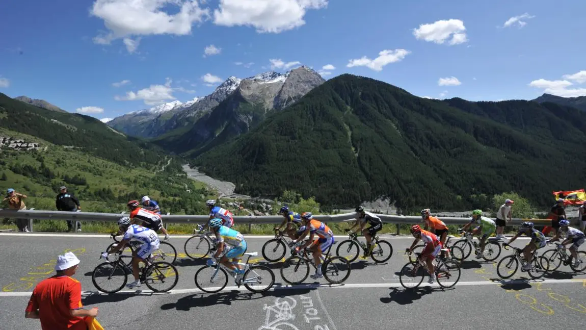 Montée de La Toussuire lors de l'étape du Tour en 2012