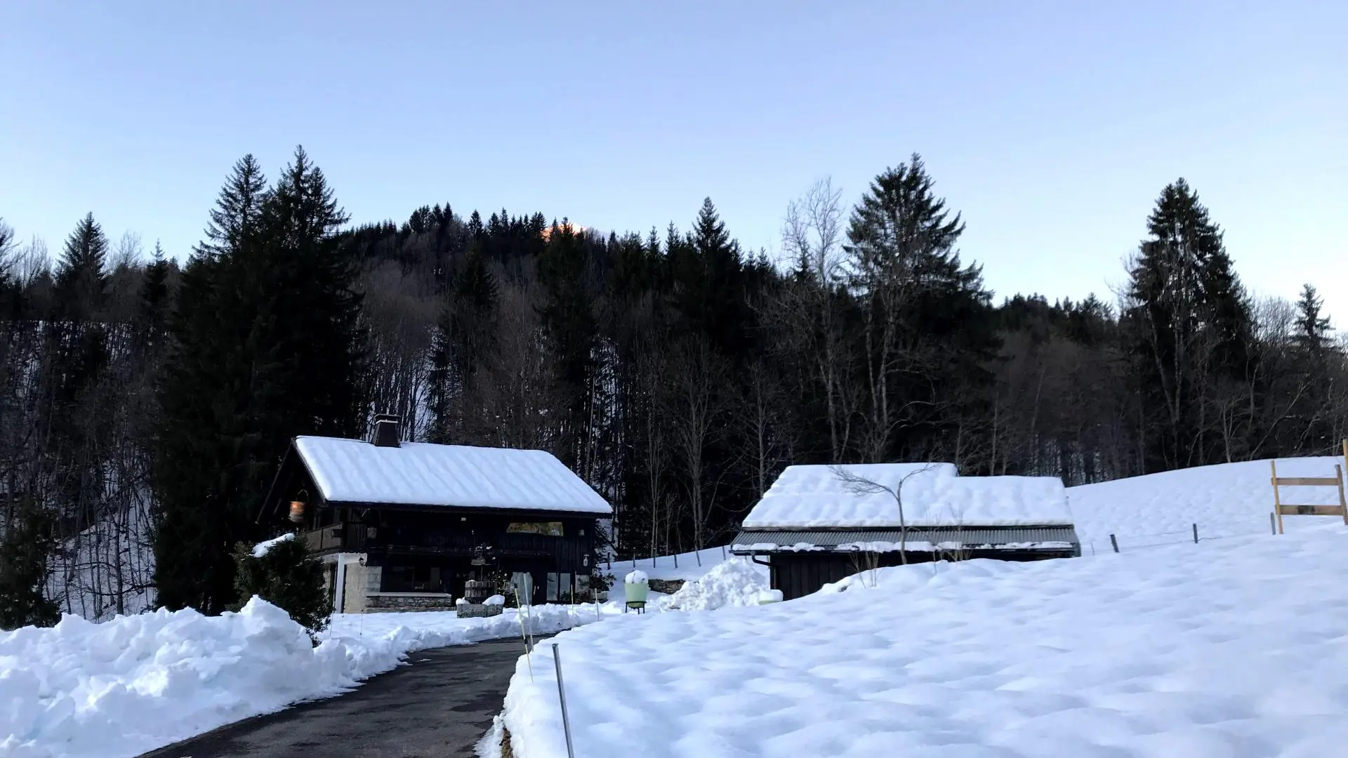 Winter outdoor chalet