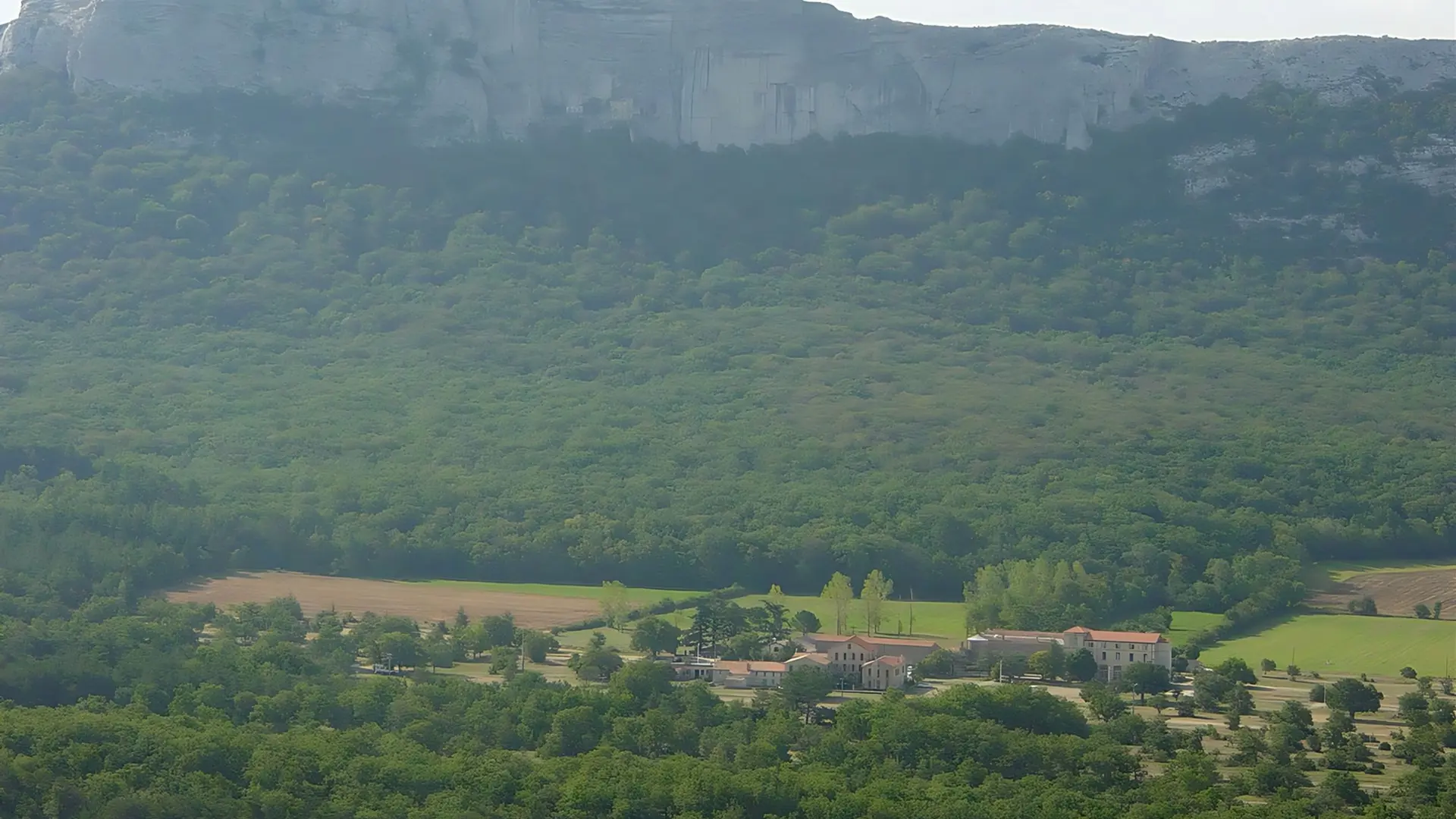 Panorama sur les falaises de la Sainte-Baume et la végétation