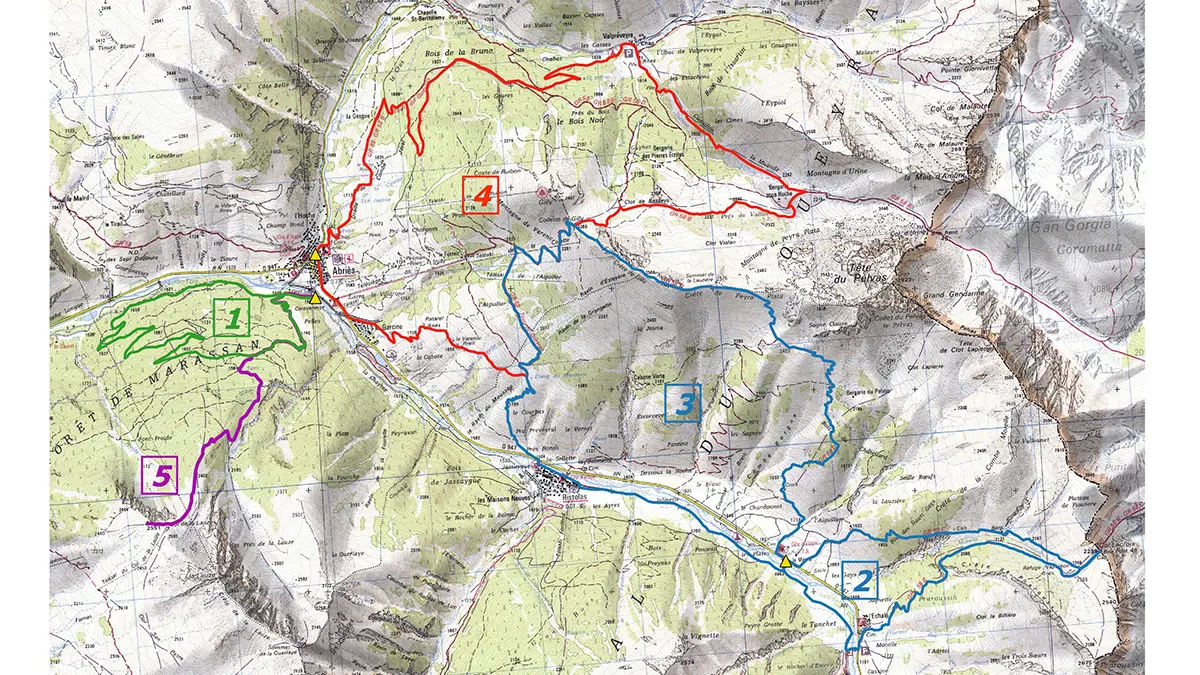 itinéraires de trail: pôle Abriès Ristolas