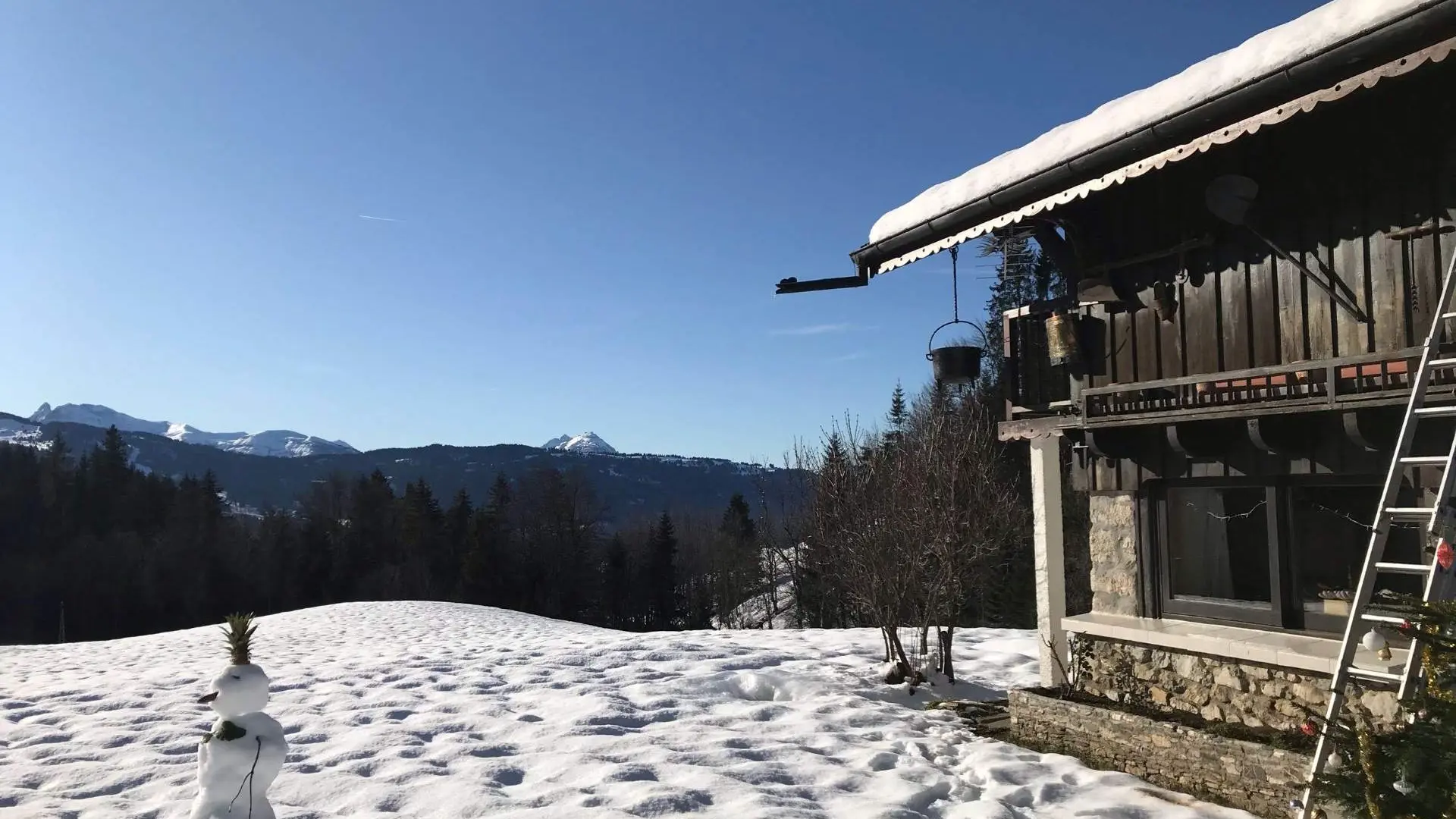 Winter outdoor chalet