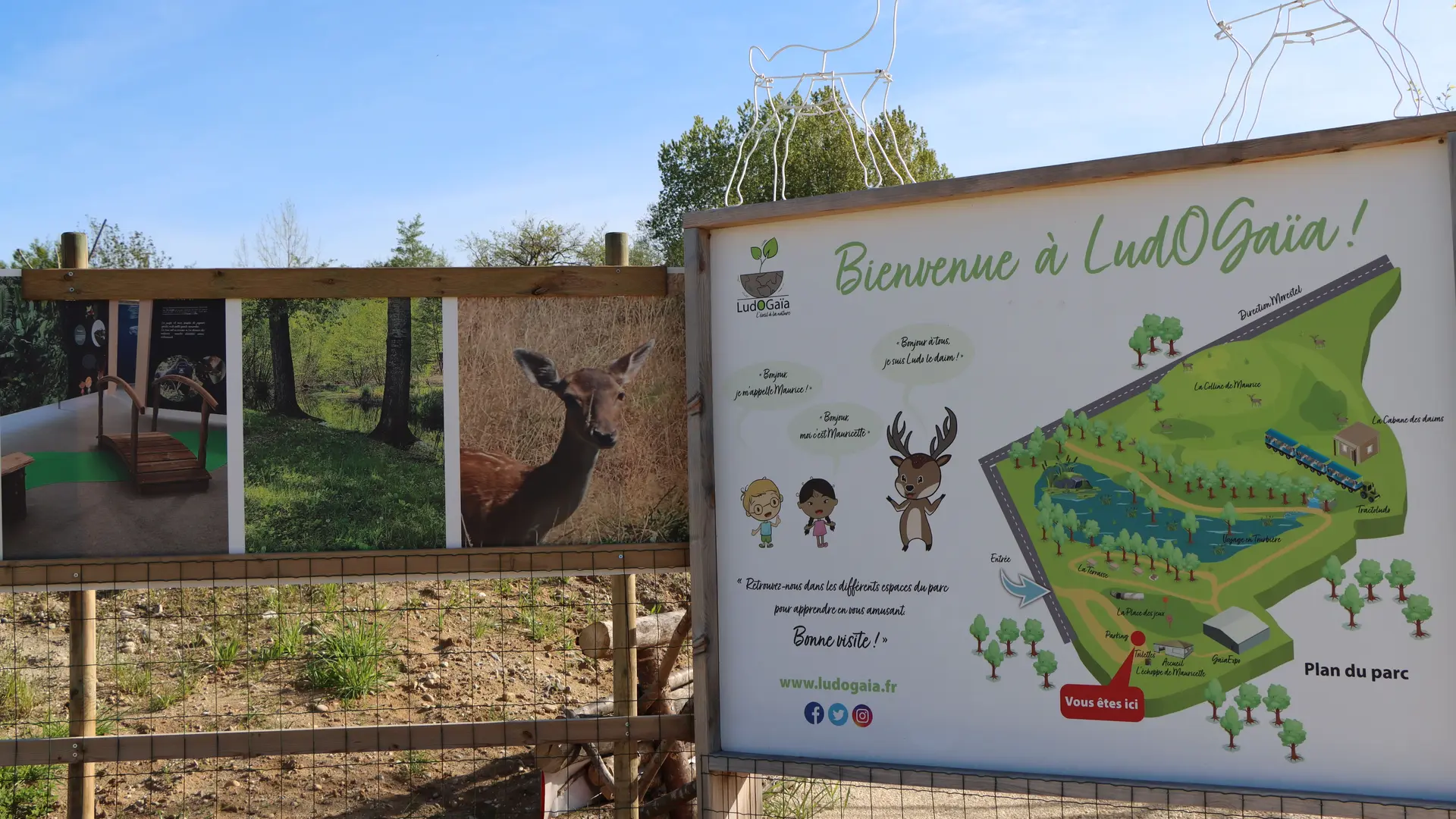Entrée du parc de LudoGaïa - Vézeronce-Curtin - Balcons du Dauphiné - Nord-Isère - à une heure de Lyon
