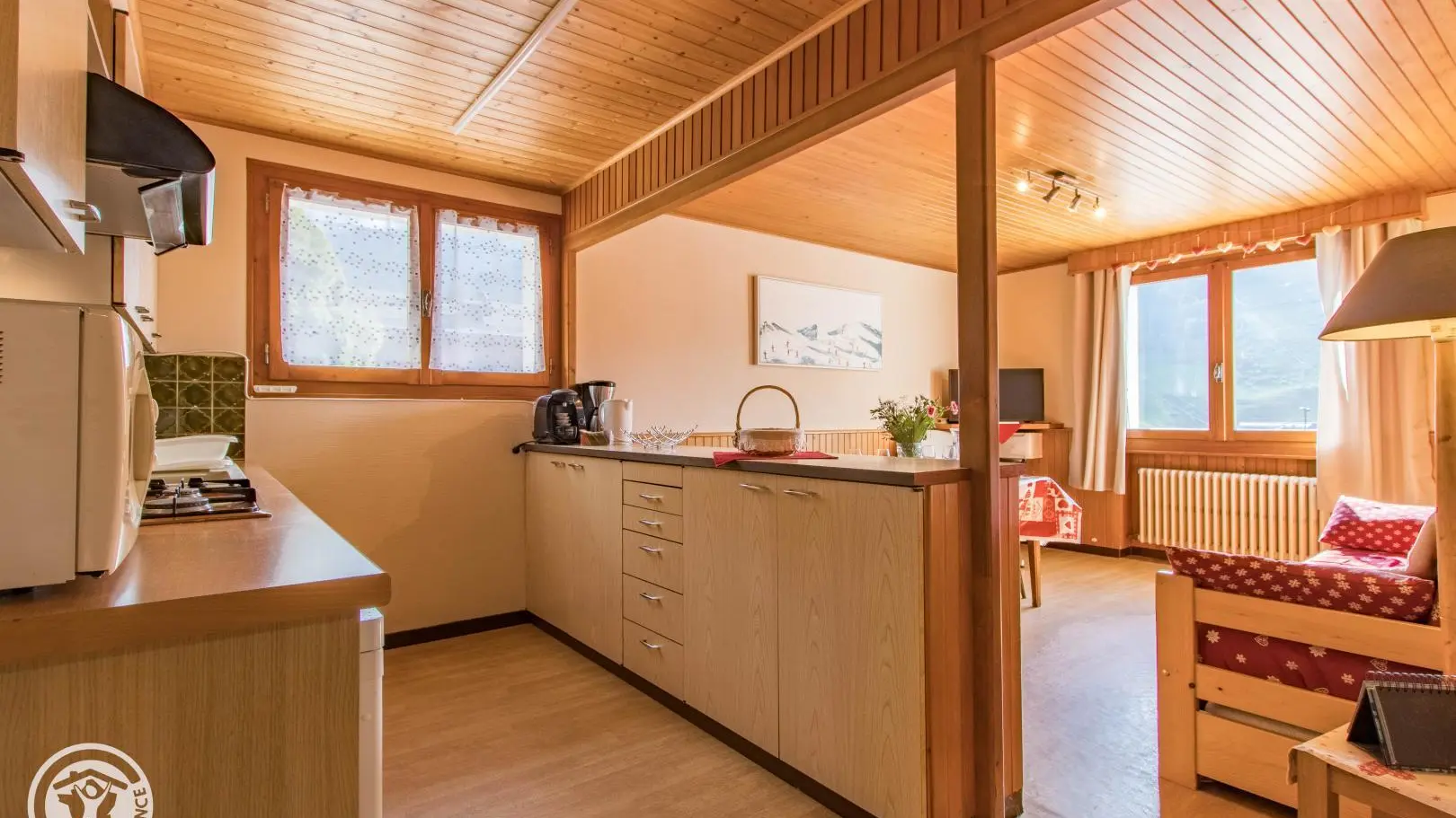 Cuisine ouverte sur le salon