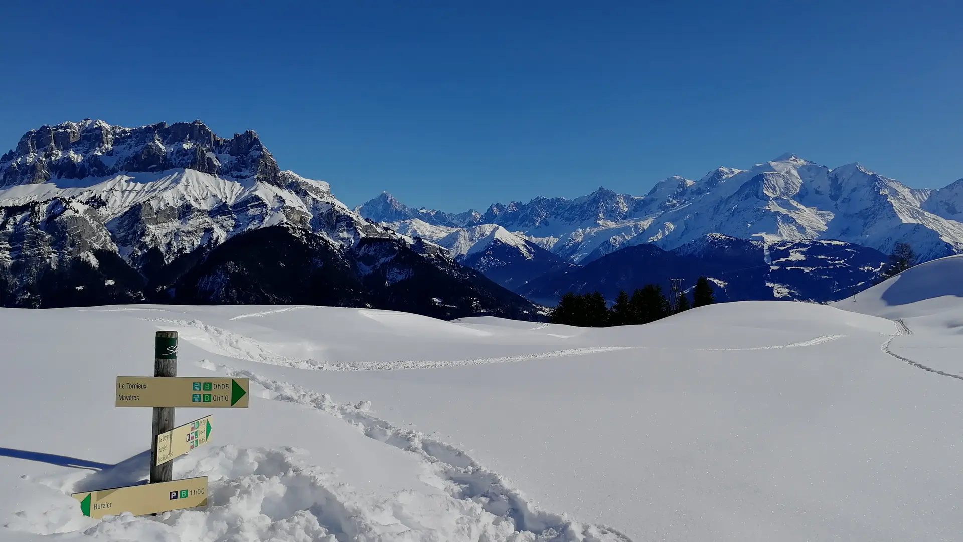 vue sur les Fiz et le Mont-Blanc