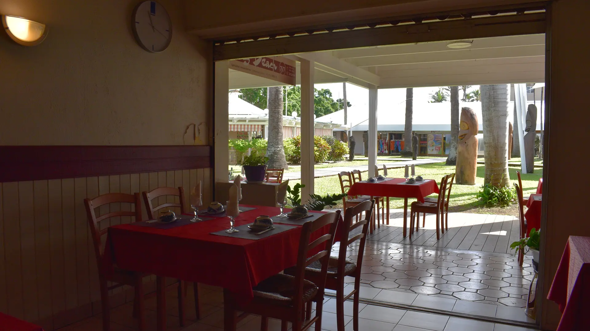 Inside the Along Beach restaurant