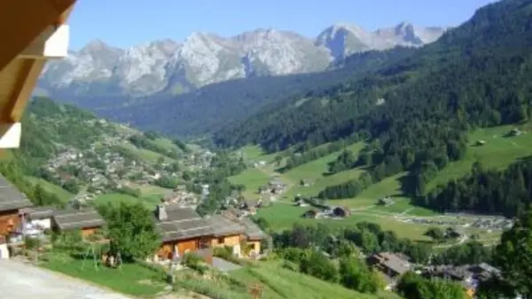 Vue depuis le chalet été/View from the chalet summer-Chalet Panorama-le Grand-Bornand