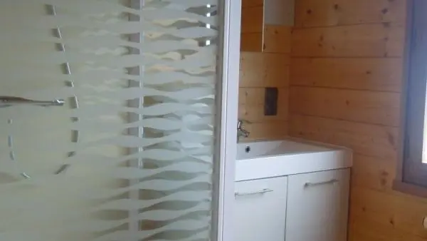 salle de bains avec douche