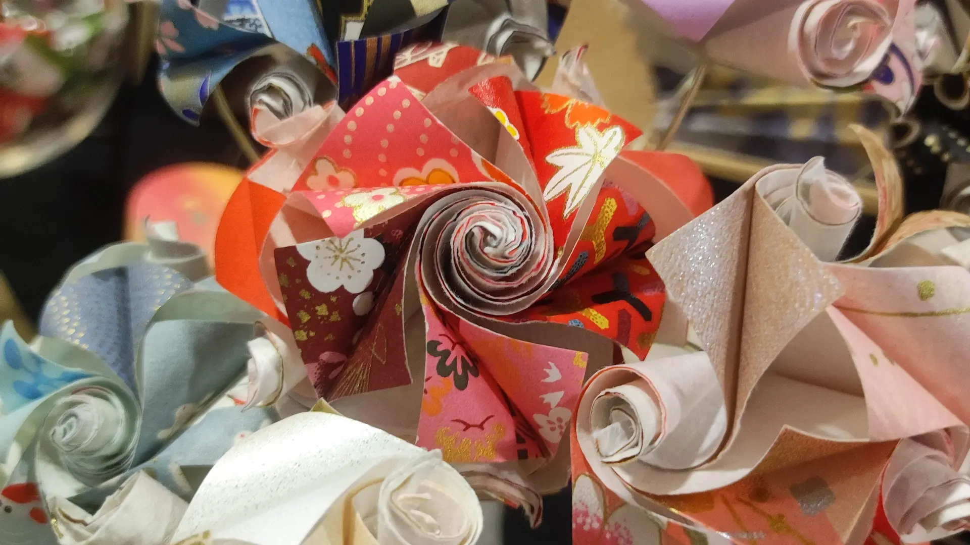 fleurs modulaires papier japonais