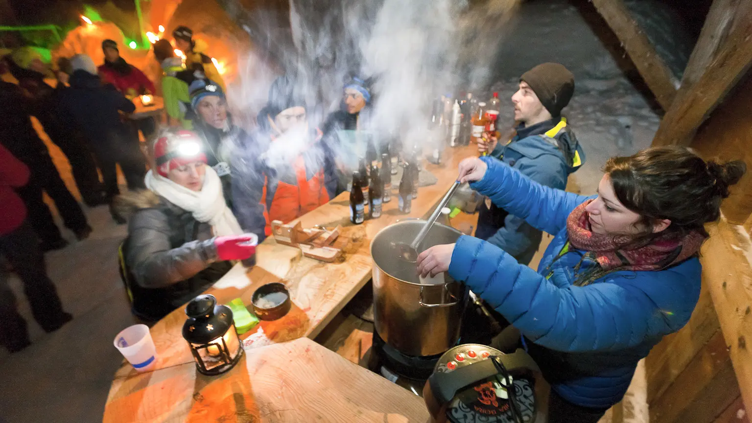Apéritif à l'Eco-Bivouac d'Annecy-Semnoz