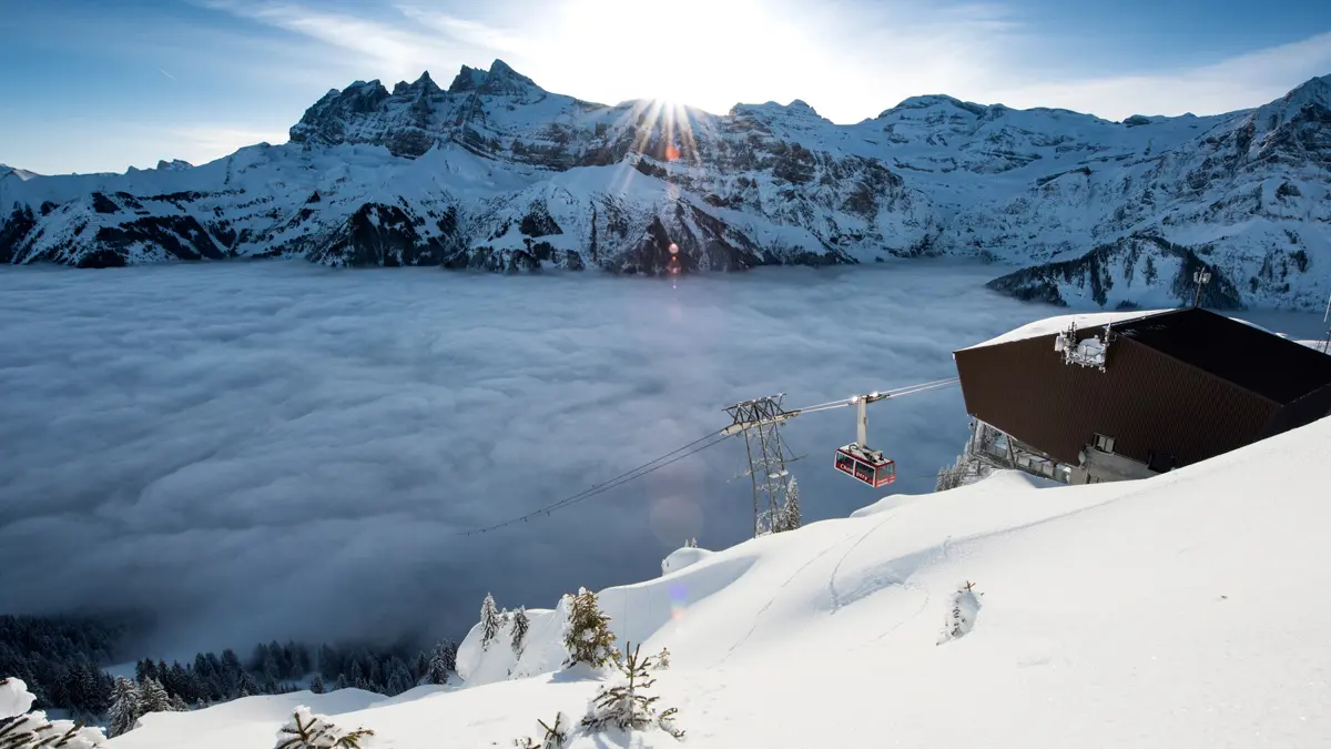 Vue depuis la Croix de Culet, à l'arrivée du téléphérique depuis Champéry.