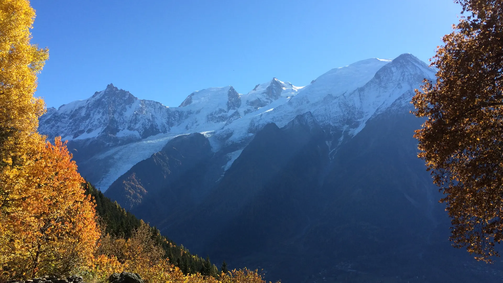 vue massif du mont-blanc depuis plan la cry