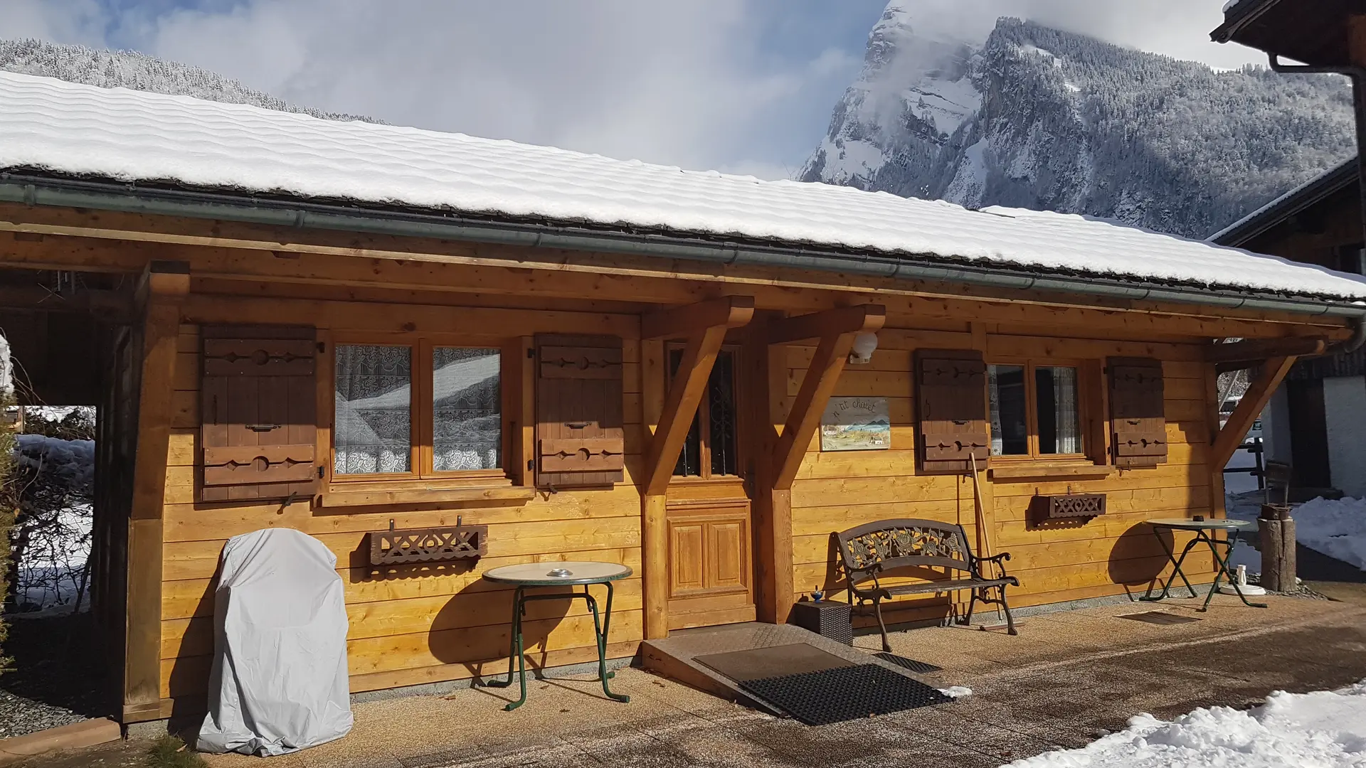 Vue en hiver du chalet