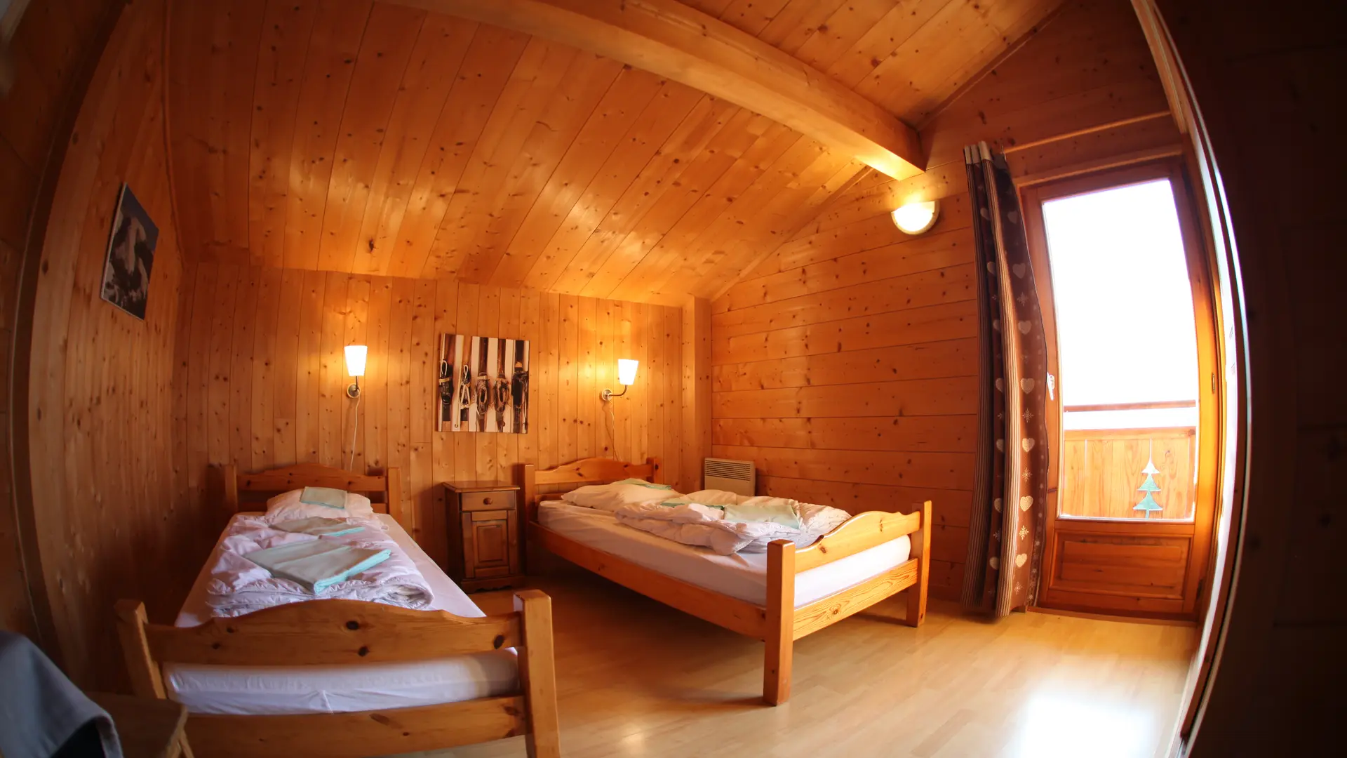Chalet le Grepon, chambre lits jumeaux