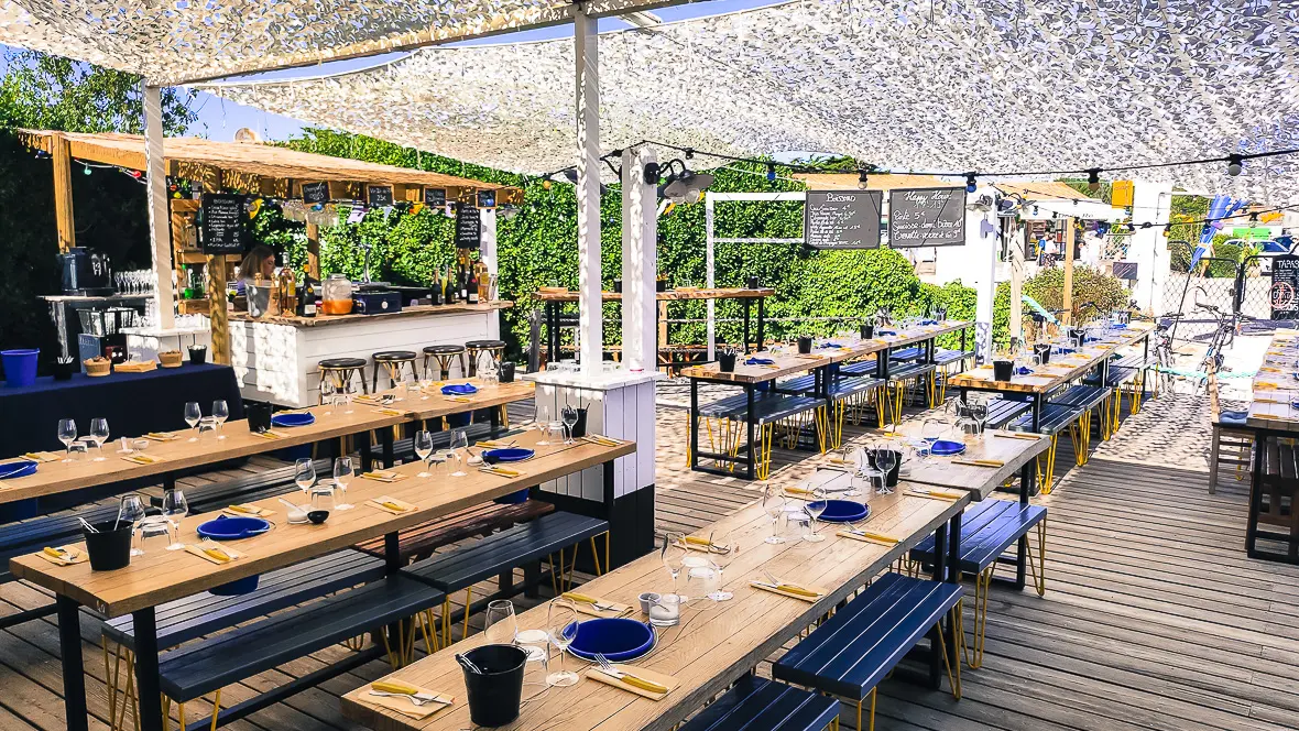 Terrasse du restaurant Juste