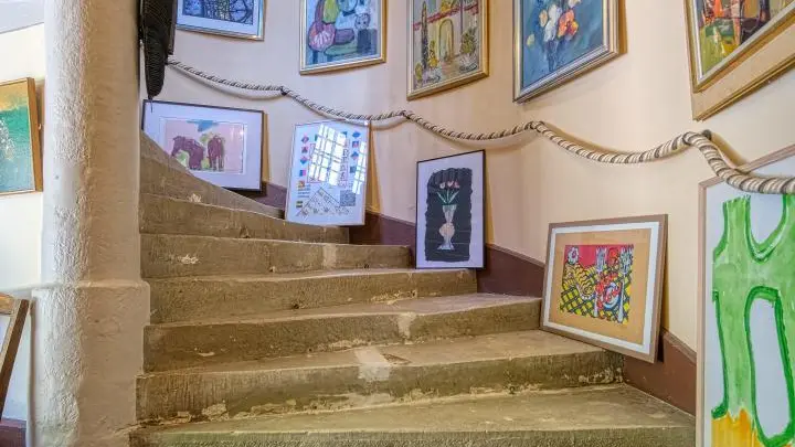 L'escalier en colimaçon menant au gîte (2ème étage)