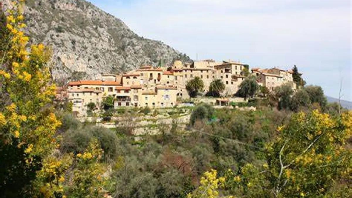 Vue du village de Gorbio