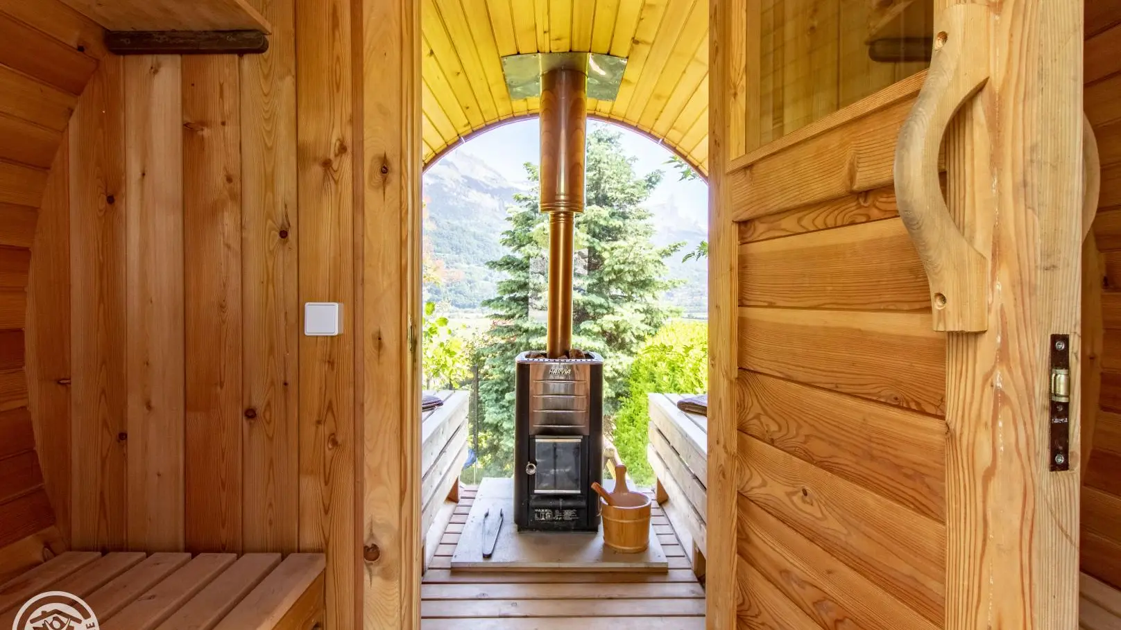 Sauna panoramique.