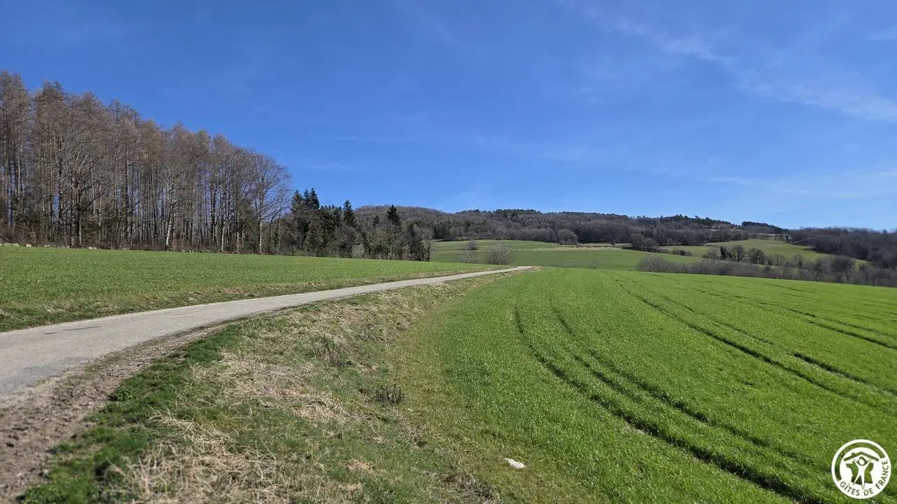 Route menant au gîtes