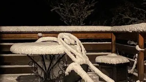 Terrasse en hiver