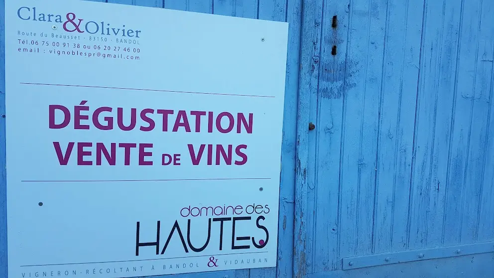 Dégustation et vente Domaine des Hautes_Bandol