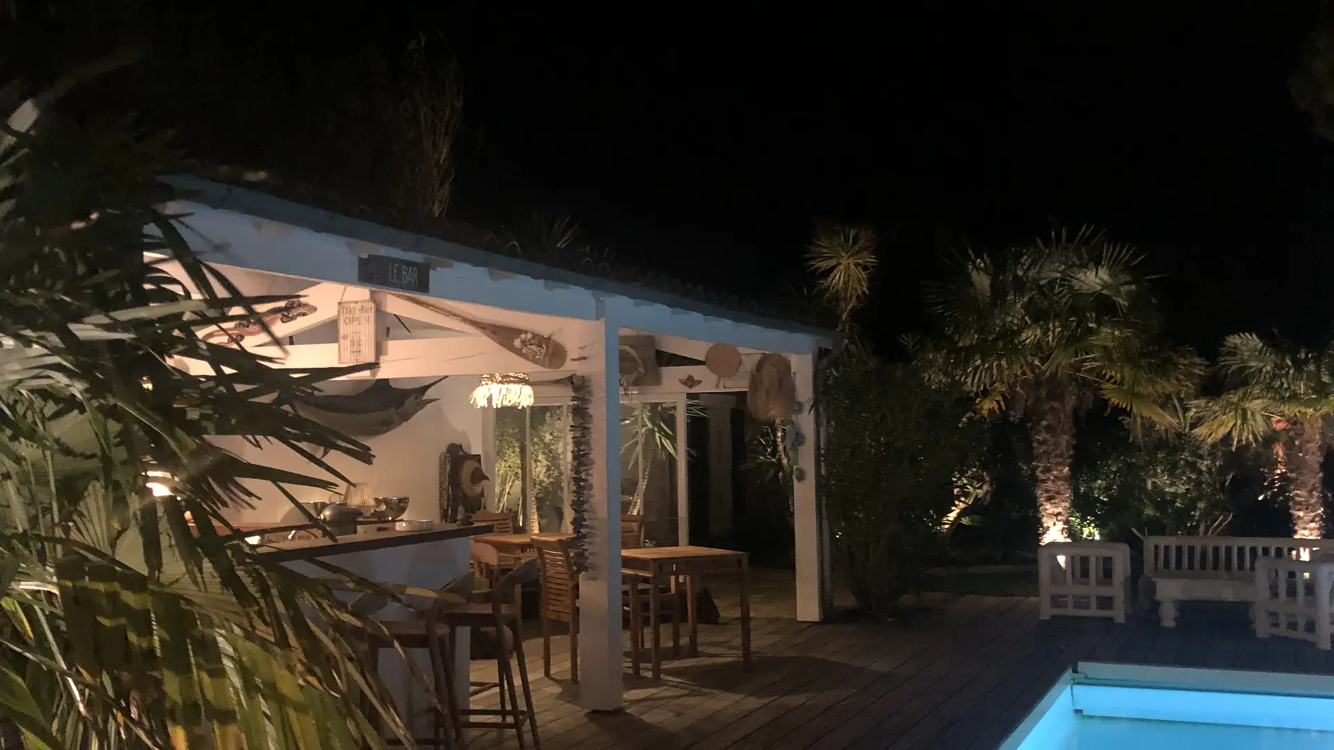 le soir au Jardin des Portes