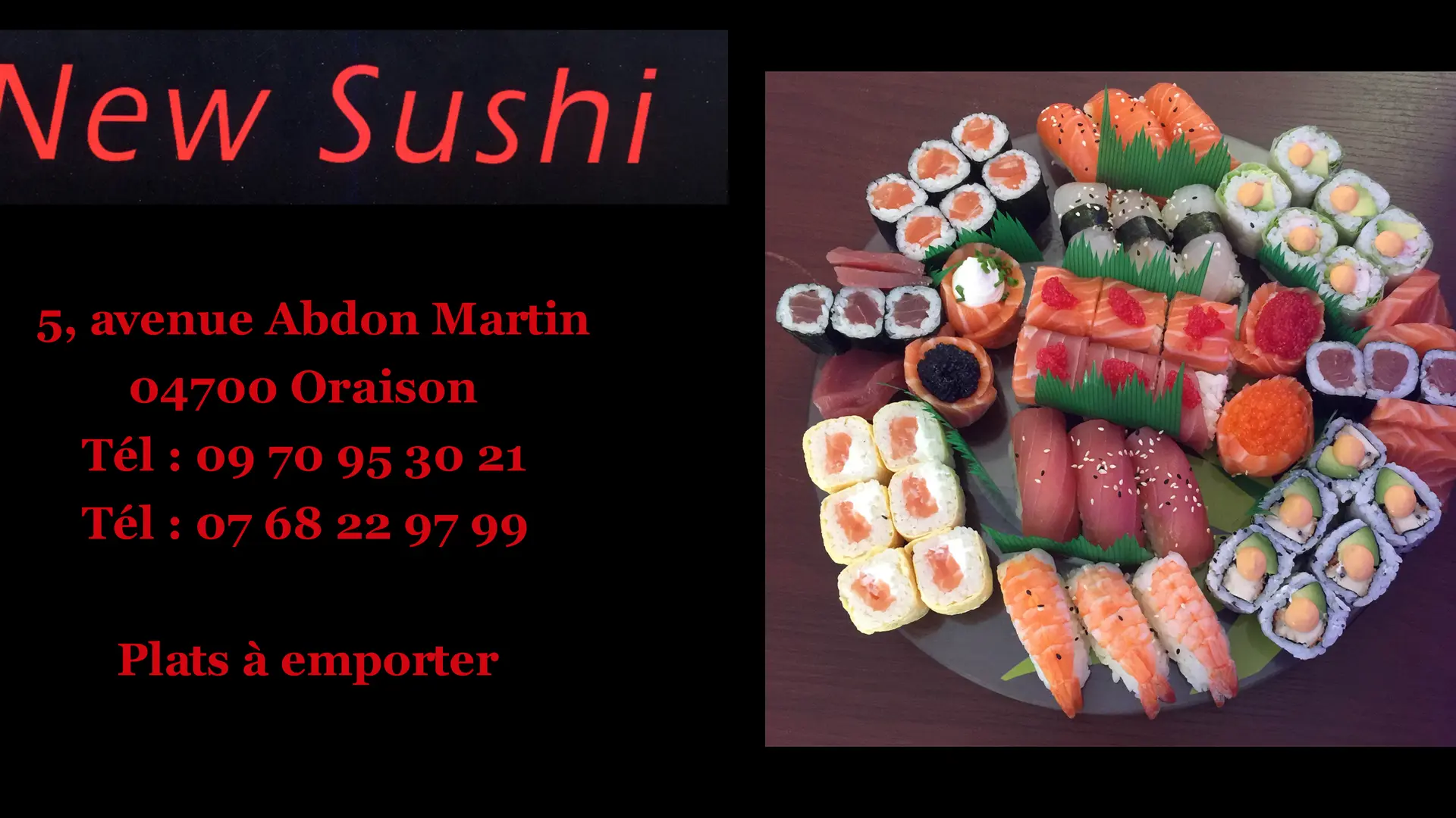 Encart publicitaire New Sushi