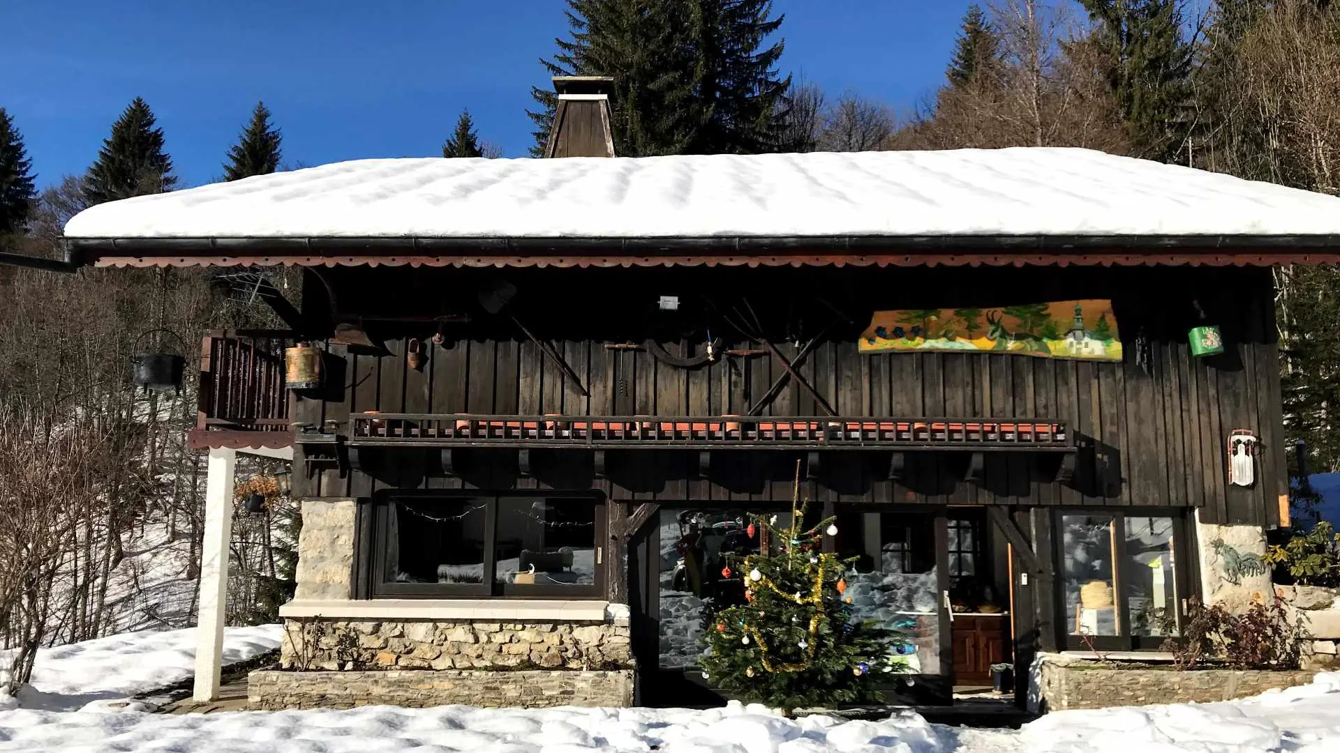 Winter outdoor chalet